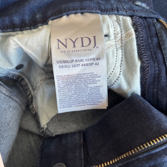 NYDJ Size 8 Blue Jean Straight Soft Jean Marilyn Straight Lift Tuck Tech NWT - Picture 7 of 16